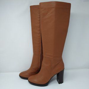 NEW! Women's Kenneth Cole NY Justin 2.0 Cognac Gen Pebble Leather Tall Boots-9.5